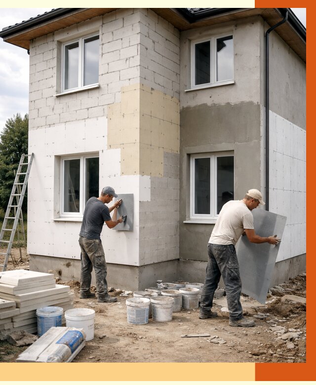 Утепление дома из газобетона в Черняховске от 4402 руб./м² — заказать у ТепломастерЧрх