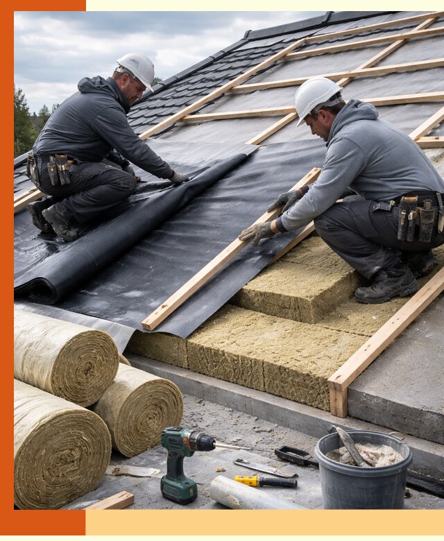 Утепление крыши снаружи в Черняховске: профессиональная теплоизоляция
